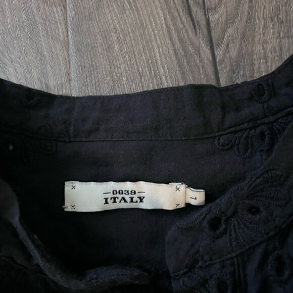 0039 ITALY Juliet Blouse - Black size Large - Picture 11 of 11